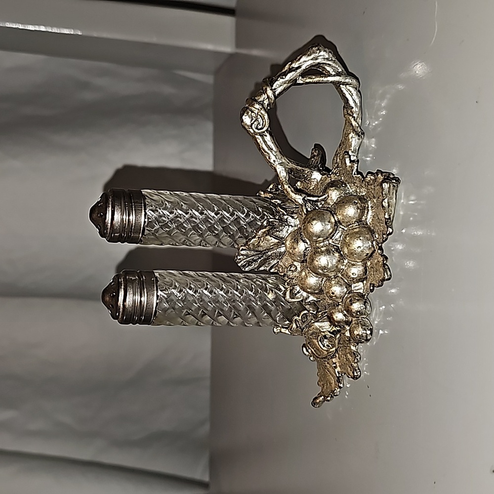 Arthur Court Salt & Pepper Shakers with Holder